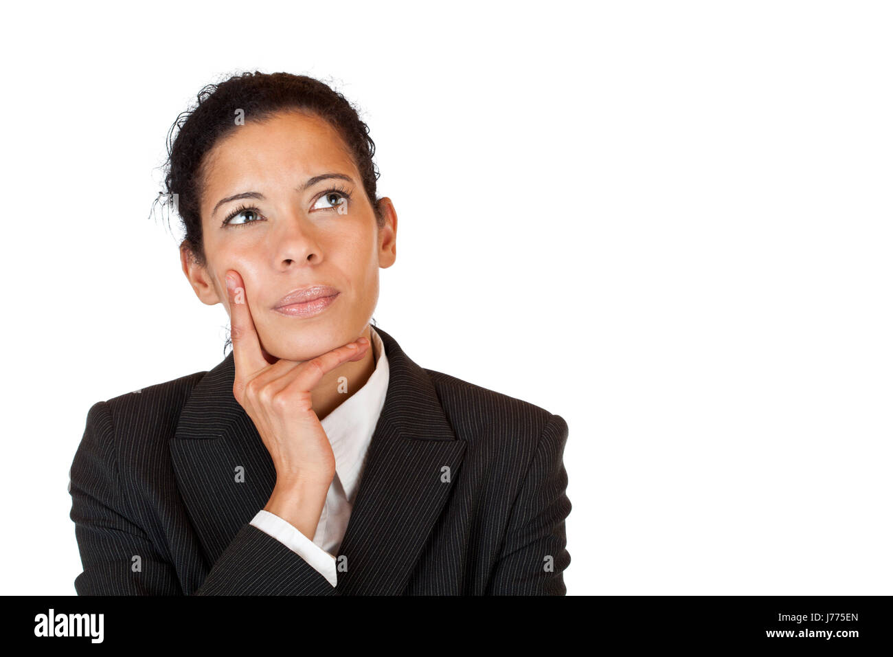 plan meditate think thoughts businesswoman career woman vision problem ...