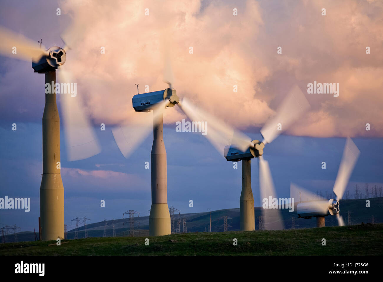 California Wind Turbines Stock Photo Alamy
