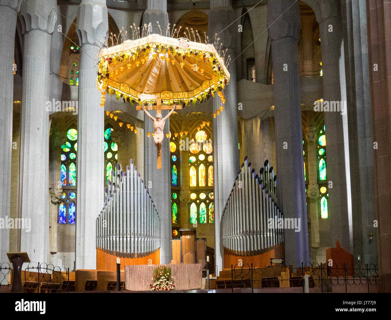 Jesus On The Cross - Sagrada Familia Church - Barcelona Spiral