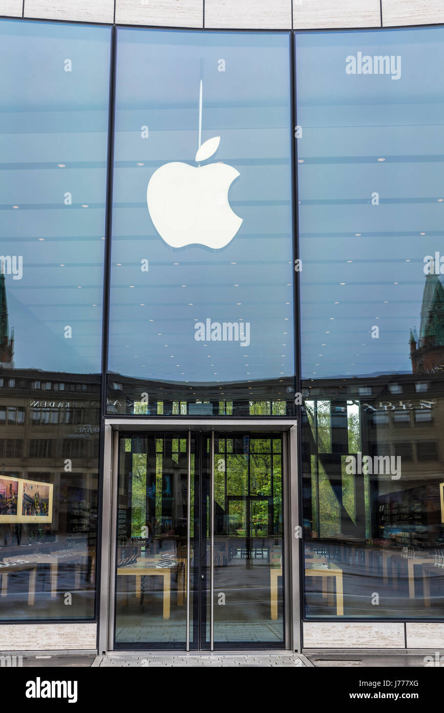 Dusseldorf, Germany April 16, 2017 Apple store located in a modern
