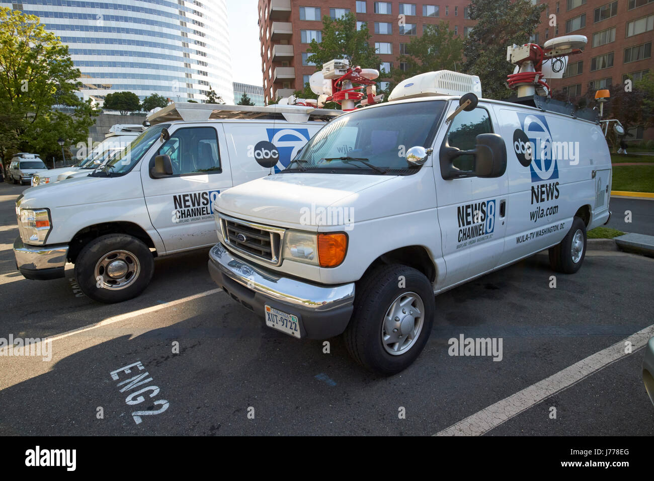 abc 7 wjla television vehicle Washington DC USA Stock Photo