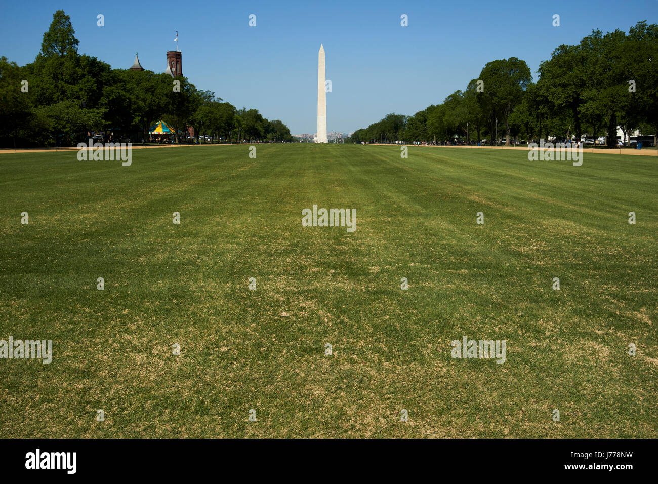grassy lawn area on the national mall Washington DC USA Stock Photo