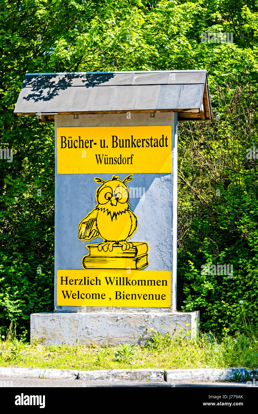 Wünsdorf - Bücher- und Bunkerstadt in Brandenburg nahe Berlin; Wuensdorf, booktown near Berlin Stock Photo