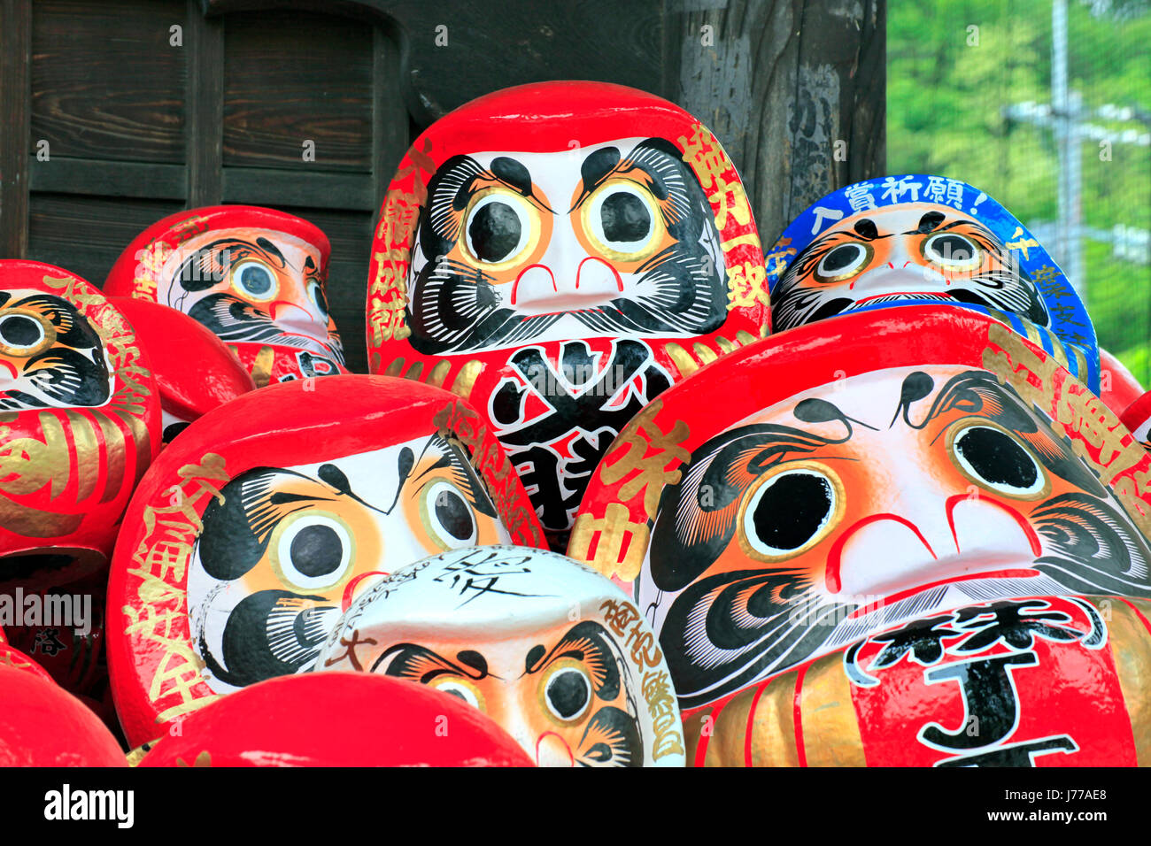 Daruma Dolls at Darumaji Temple Takasaki city Gunma Japan Stock Photo