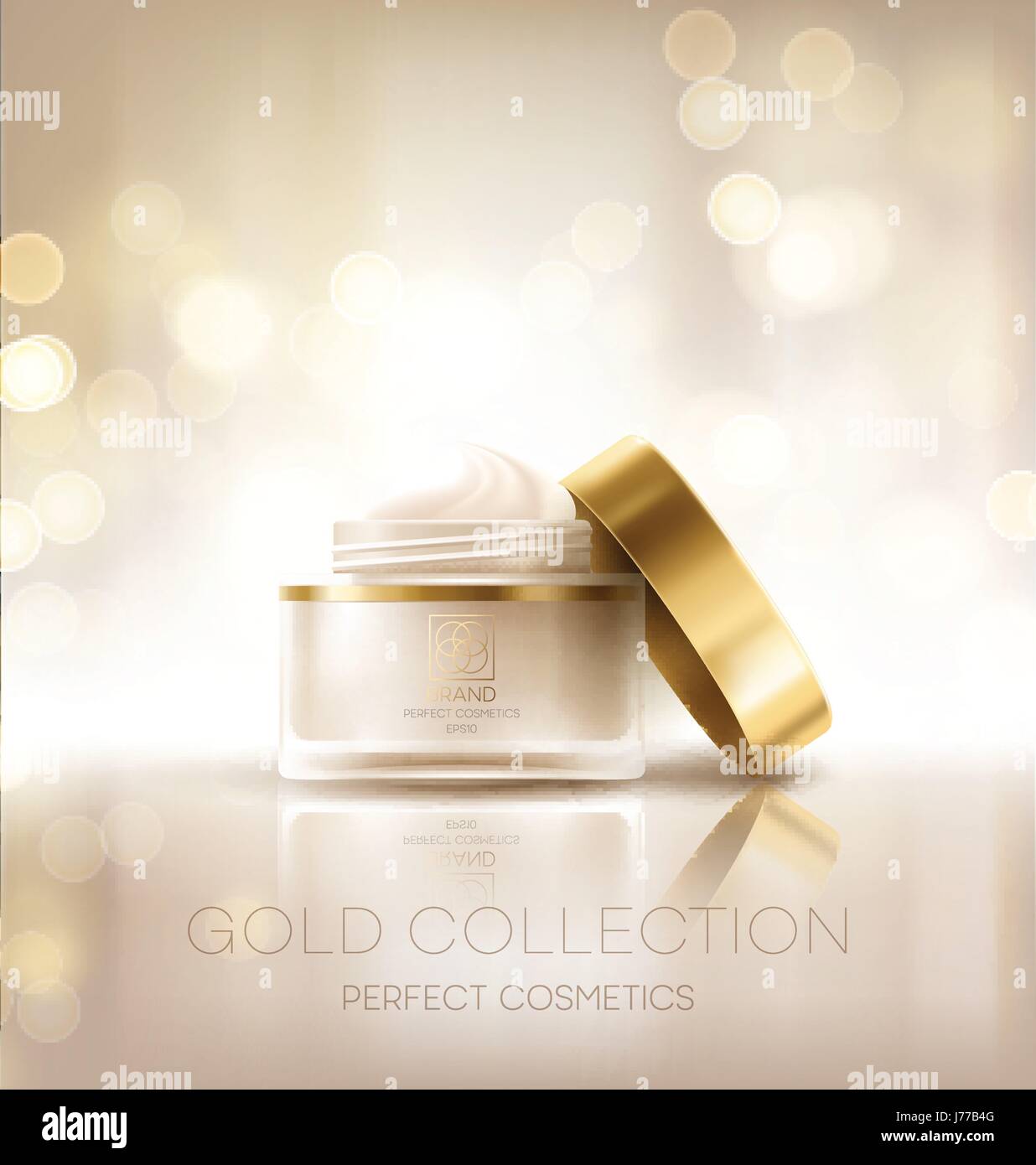 Design cosmetics product advertising. Vector illustration Stock Vector