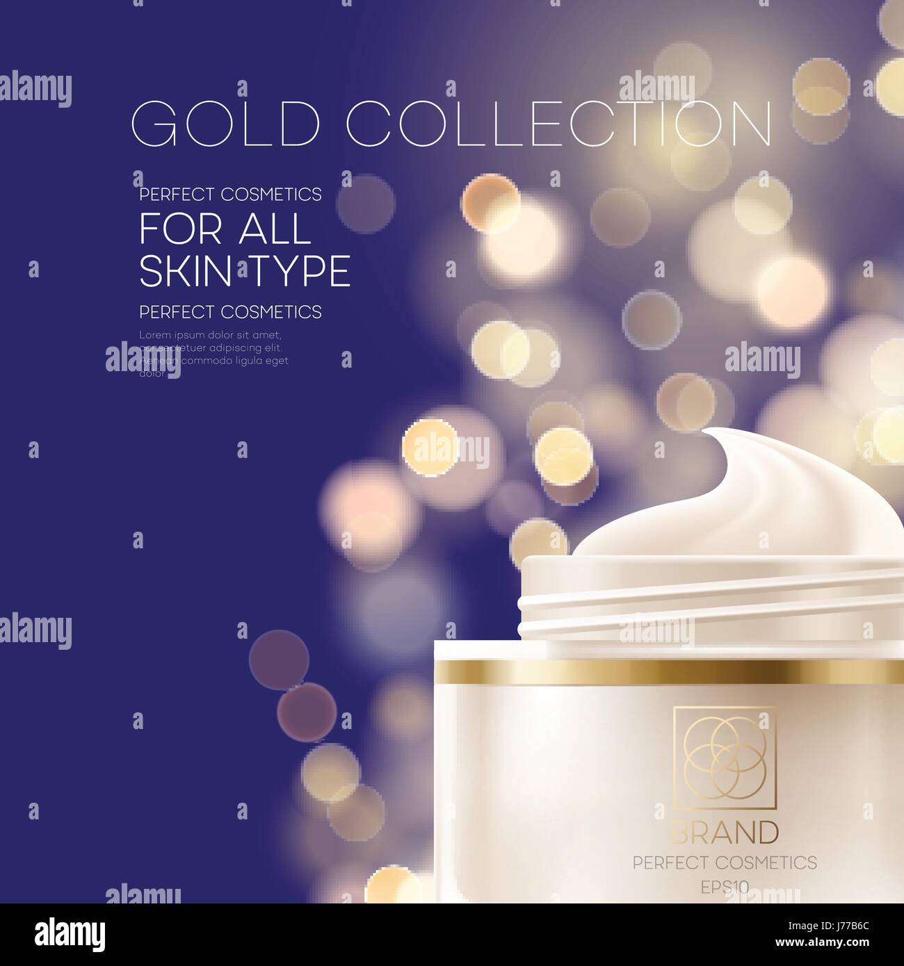 Design cosmetics product advertising. Vector illustration Stock Vector