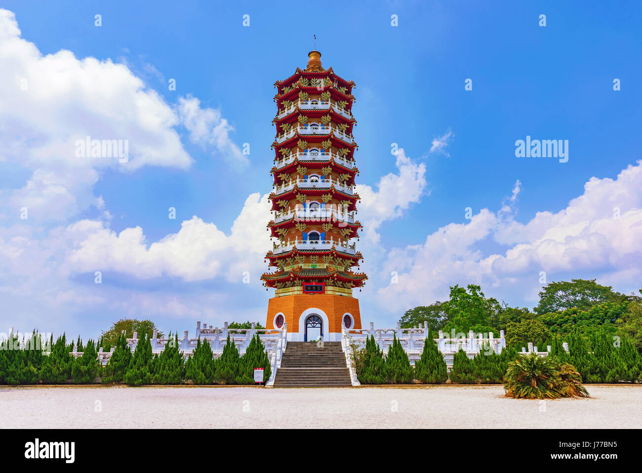 View of Ci'en pagoda with nature Stock Photo