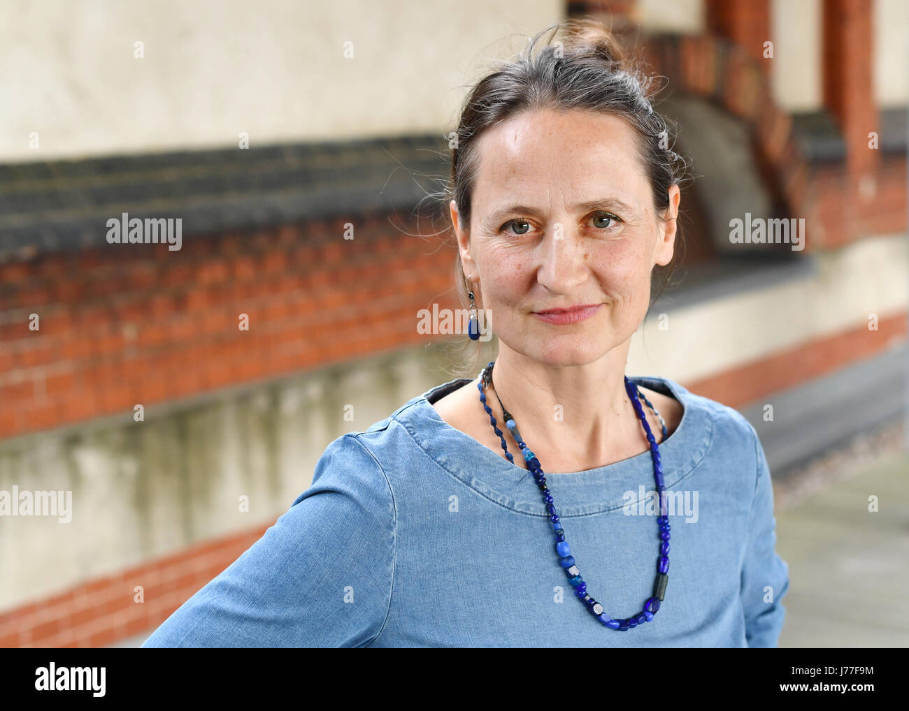 Choreographer Sasha Waltz, pictured on the sidelines of a press conference on the new production of 'Kreatur' at the Radialsystem in Berlin, Germany, 23 May 2017. Photo: Jens Kalaene/dpa-Zentralbild/dpa Stock Photo