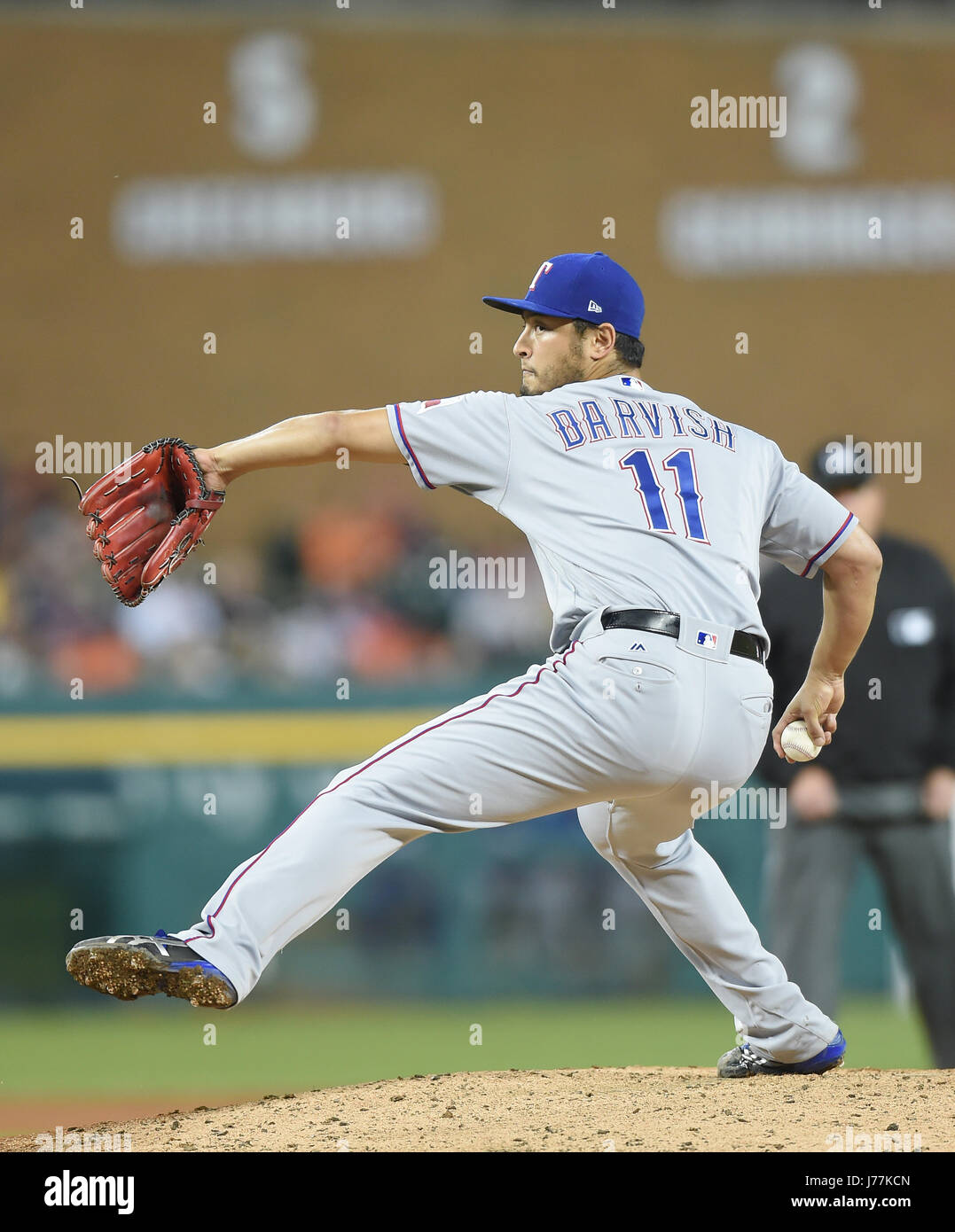 Detroit, Michigan, USA. 21st May, 2017. Yu Darvish (Rangers) MLB ...