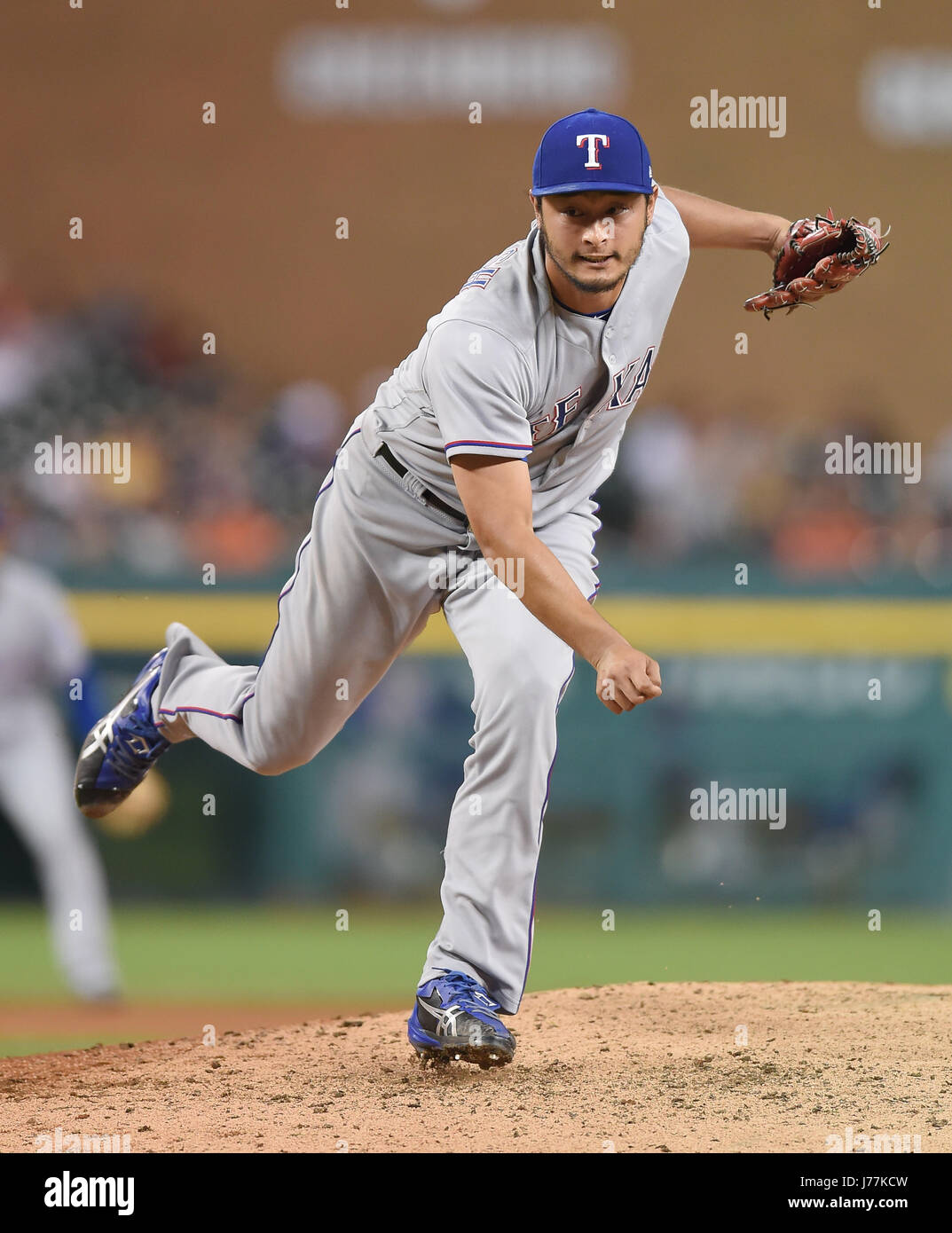 Detroit, Michigan, USA. 21st May, 2017. Yu Darvish (Rangers) MLB ...