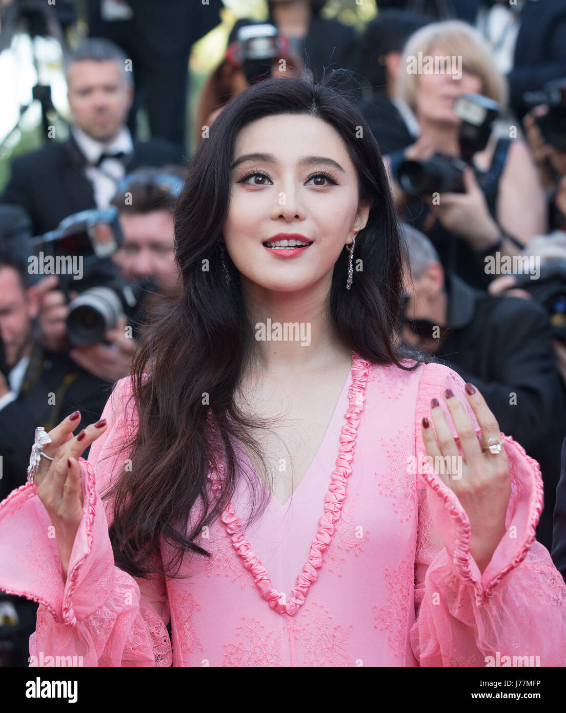 Cannes, France. 23rd May, 2017Jury member of the 70th Cannes International Film Festival, Chinese actress Fan Bingbing attends the "70th Anniversary" ceremony of the Cannes Film Festival in Cannes, France, May 23, 2017. (Xinhua/Xu Jinquan) (jmmn) Credit: Xinhua/Alamy Live News Stock Photo