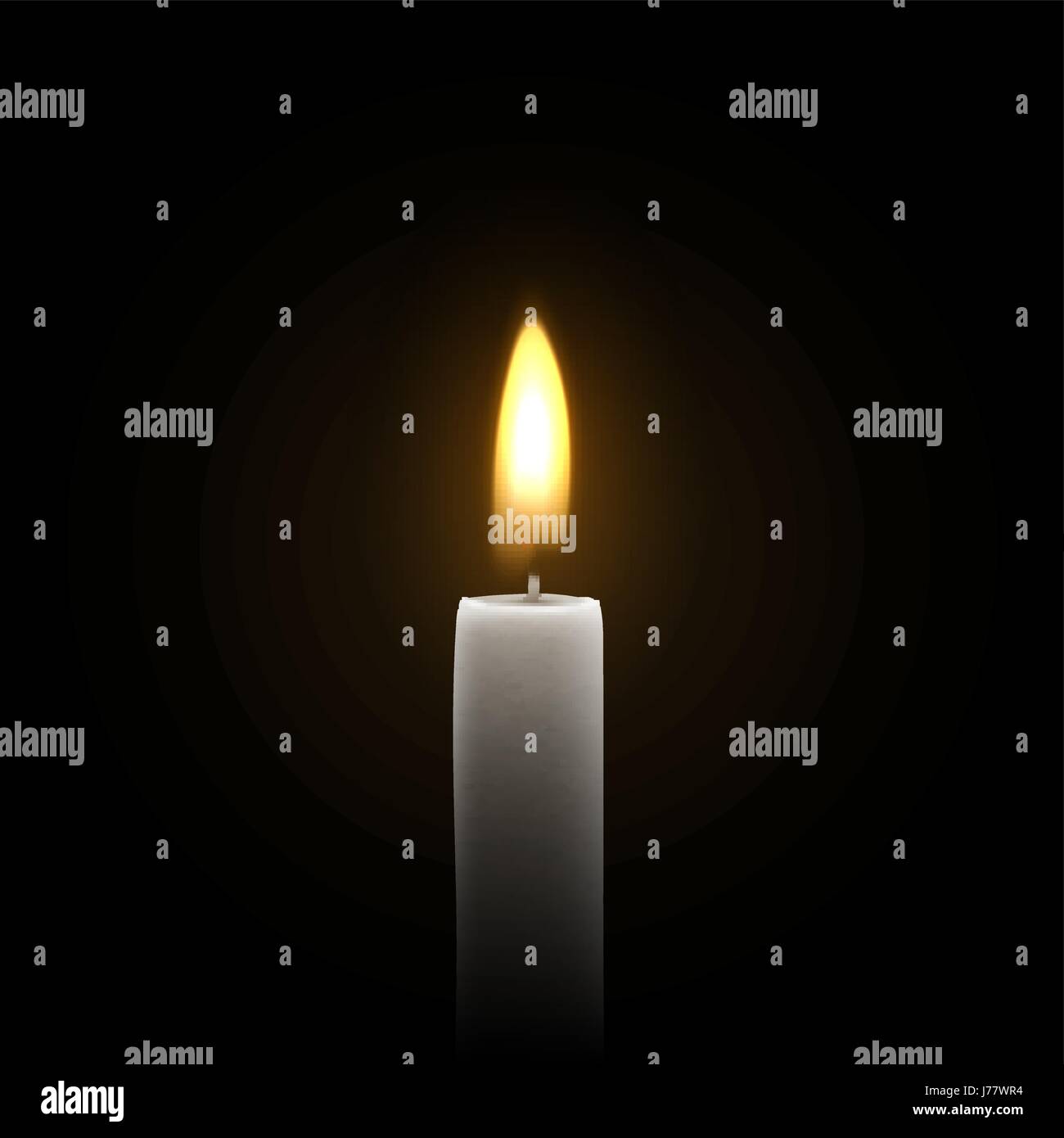 Candles burn with fire realistic. Isolated on transparent background Stock Vector Image & Art