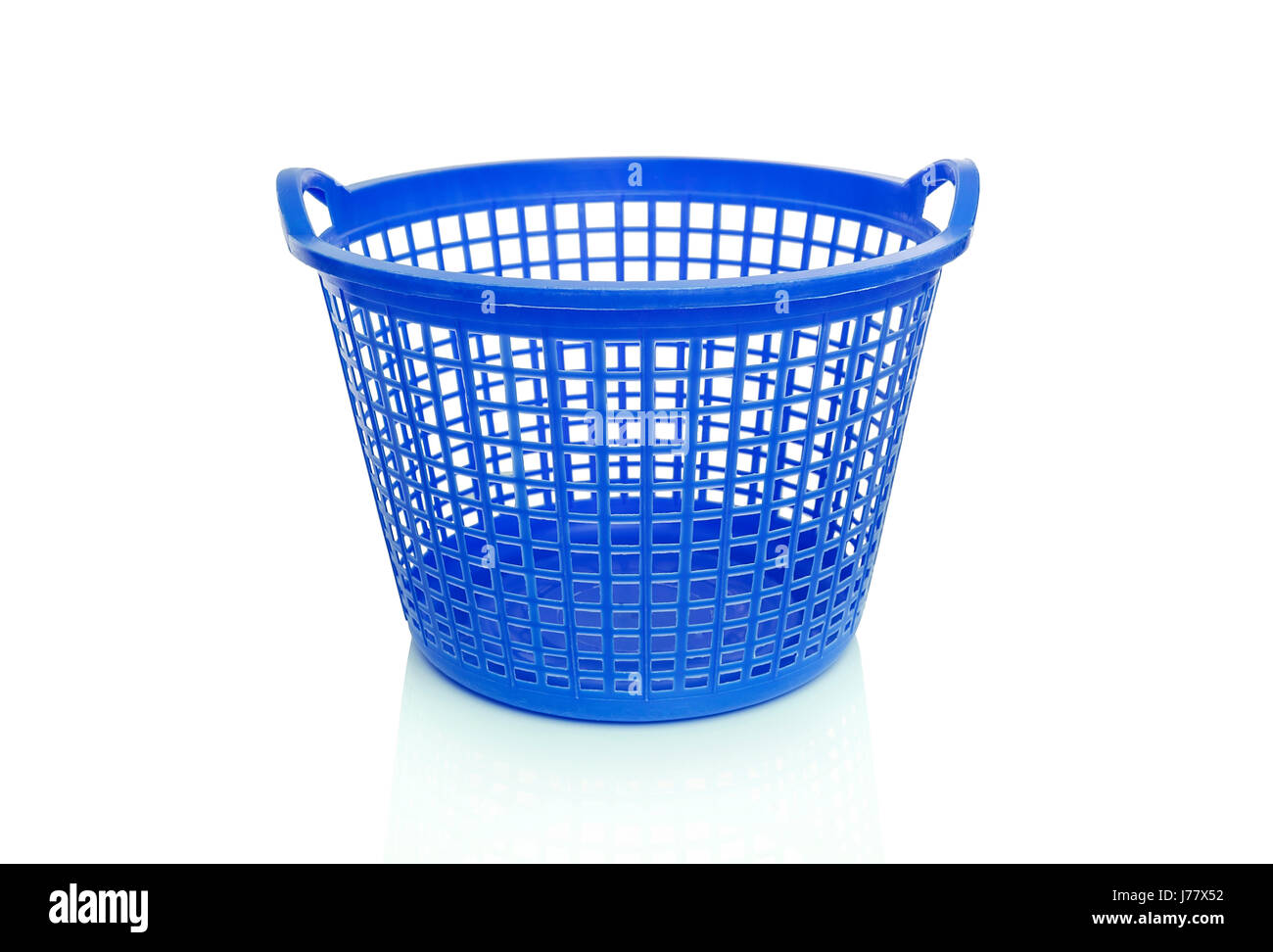 Plastic laundry basket. Stock Photo