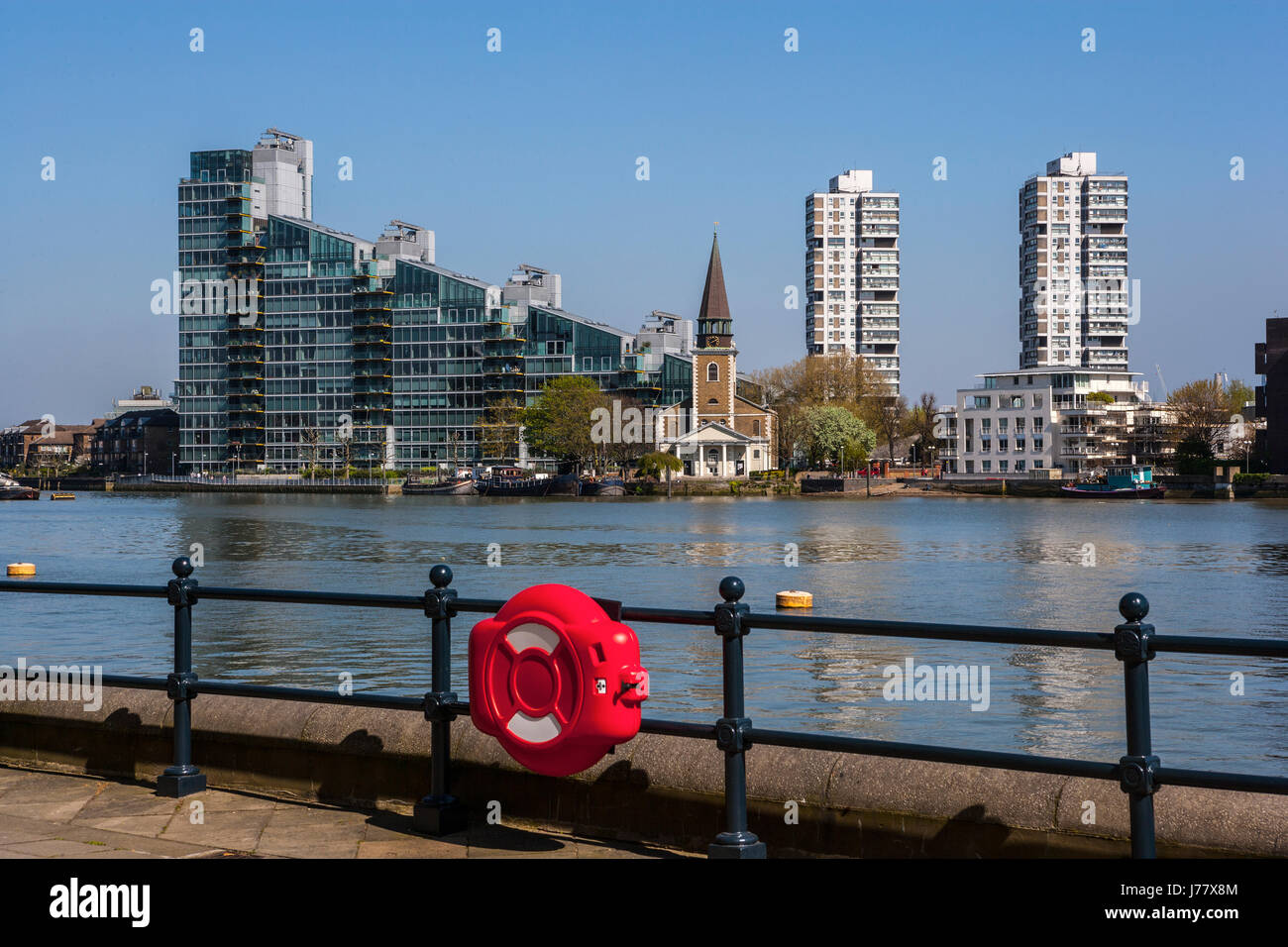 Riverside View of Battersea, London Stock Photo