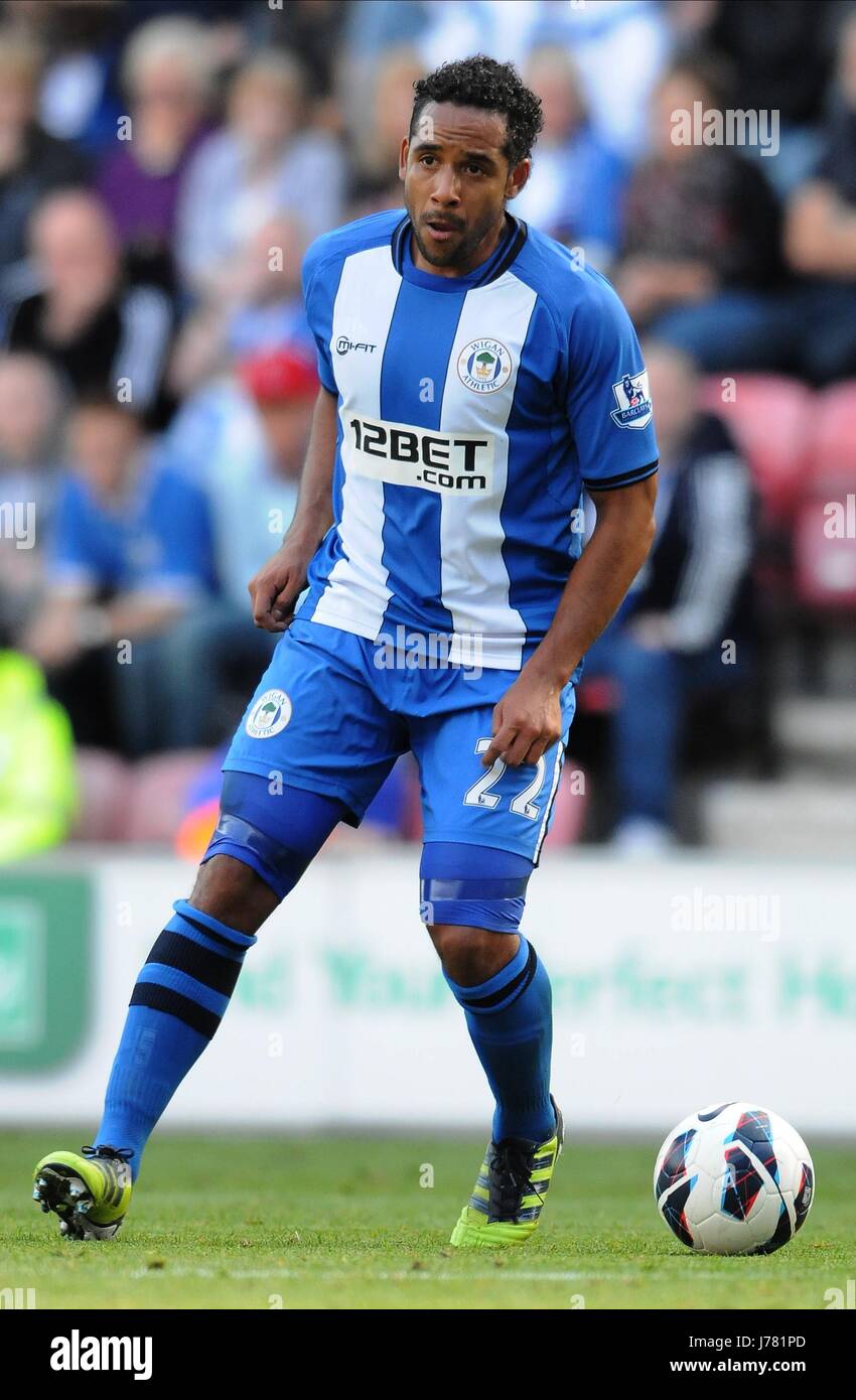 JEAN BEAUSEJOUR WIGAN ATHLETIC FC WIGAN ATHLETIC FC DW STADIUM WIGAN ENGLAND 22 September 2012 Stock Photo