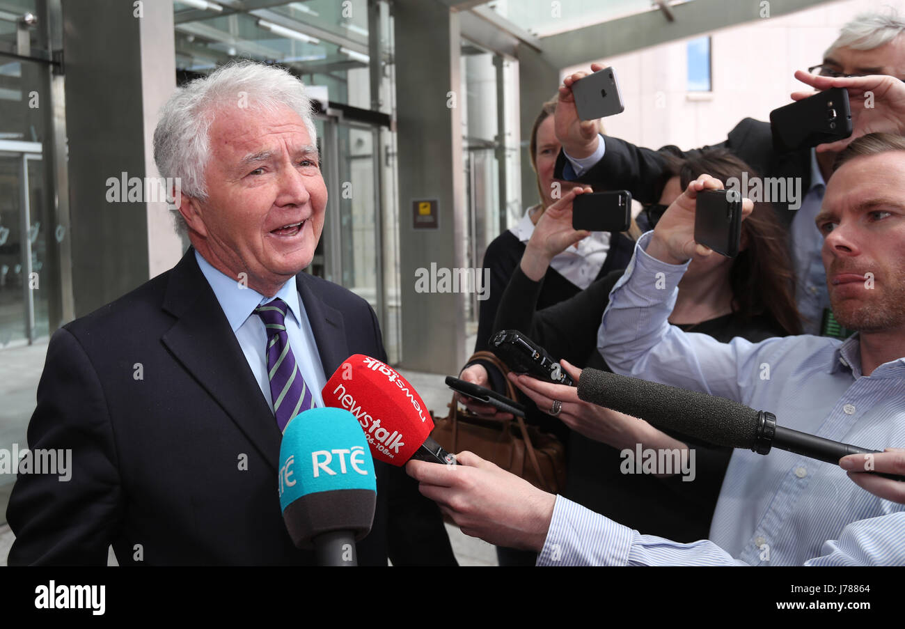 Former Anglo Irish Bank chairman Sean Fitzpatrick leaves the Dublin