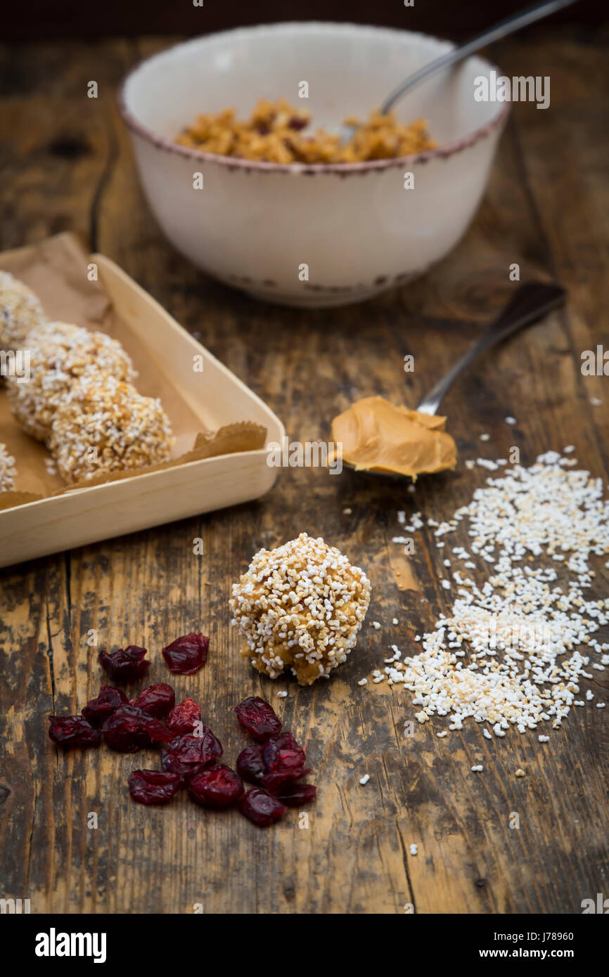Preparing Bliss Balls Stock Photo