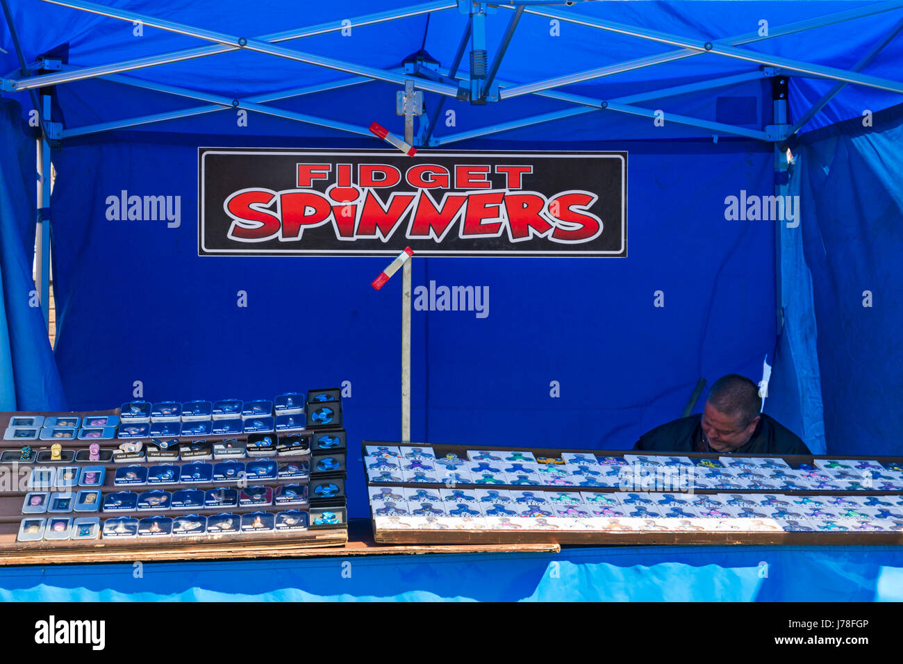 Stall selling fidget spinners hires stock photography and images Alamy