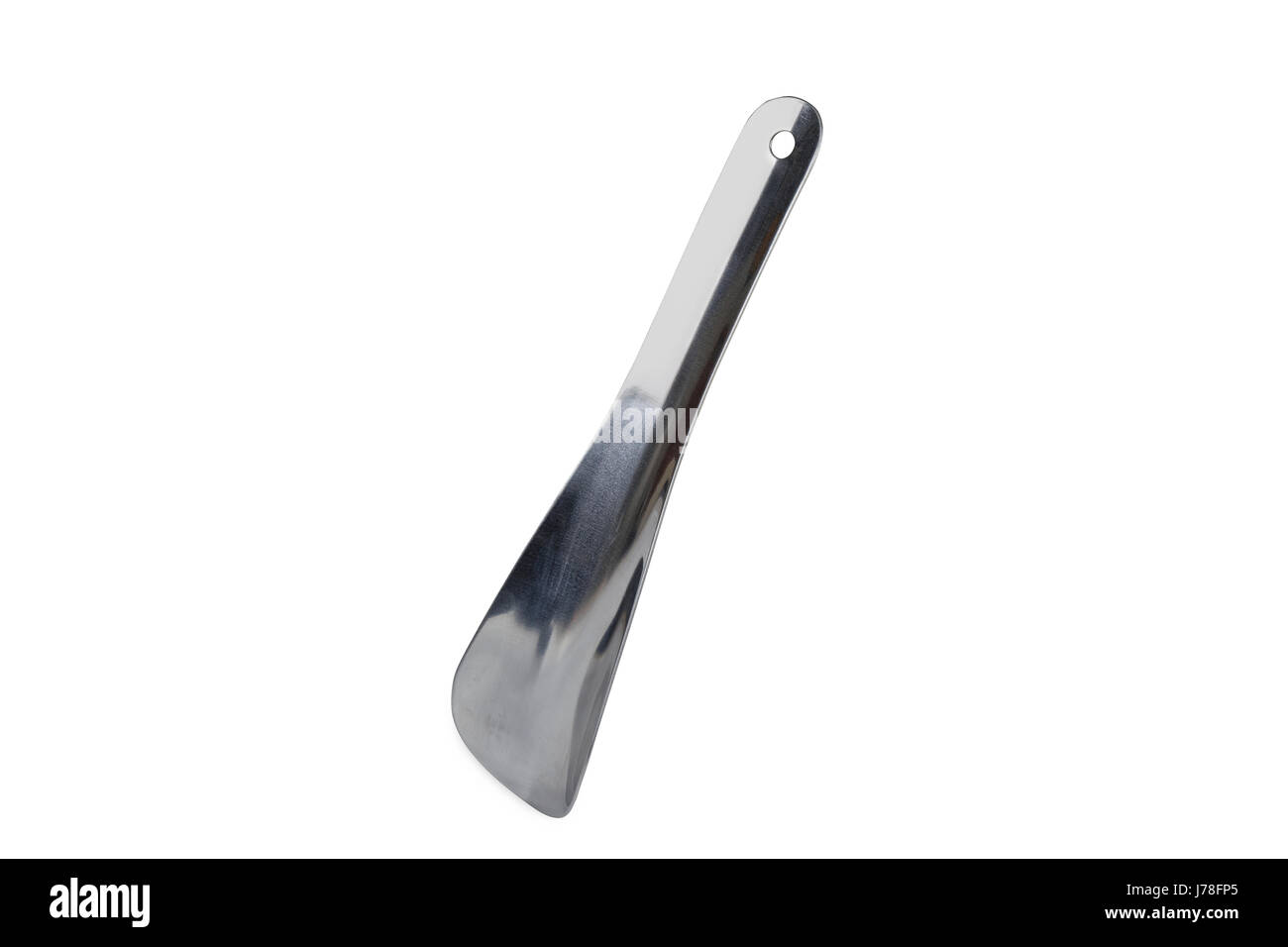 steel shoehorn isolated on white background Stock Photo