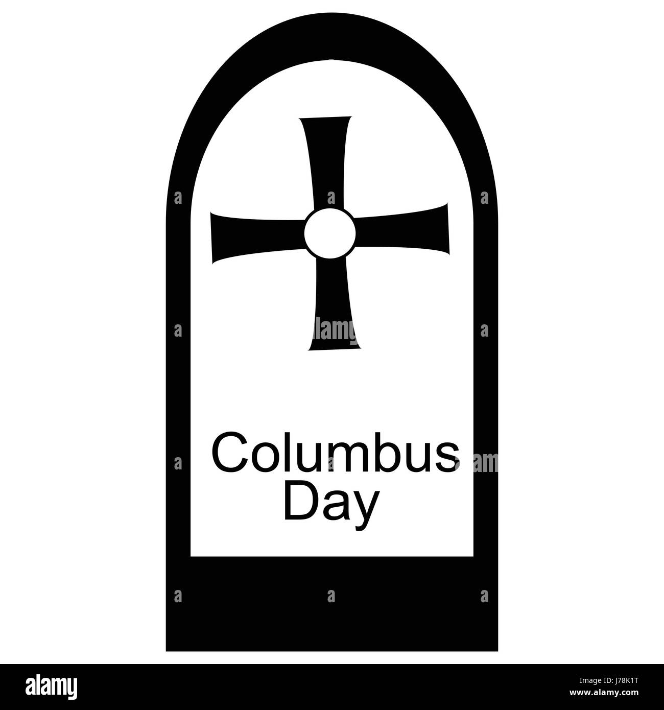 Banner of Columbus day icon in simple style isolated on white ...