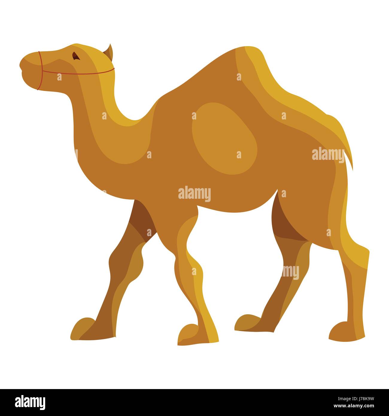 Camel icon in cartoon style isolated on white background vector illustration Stock Vector