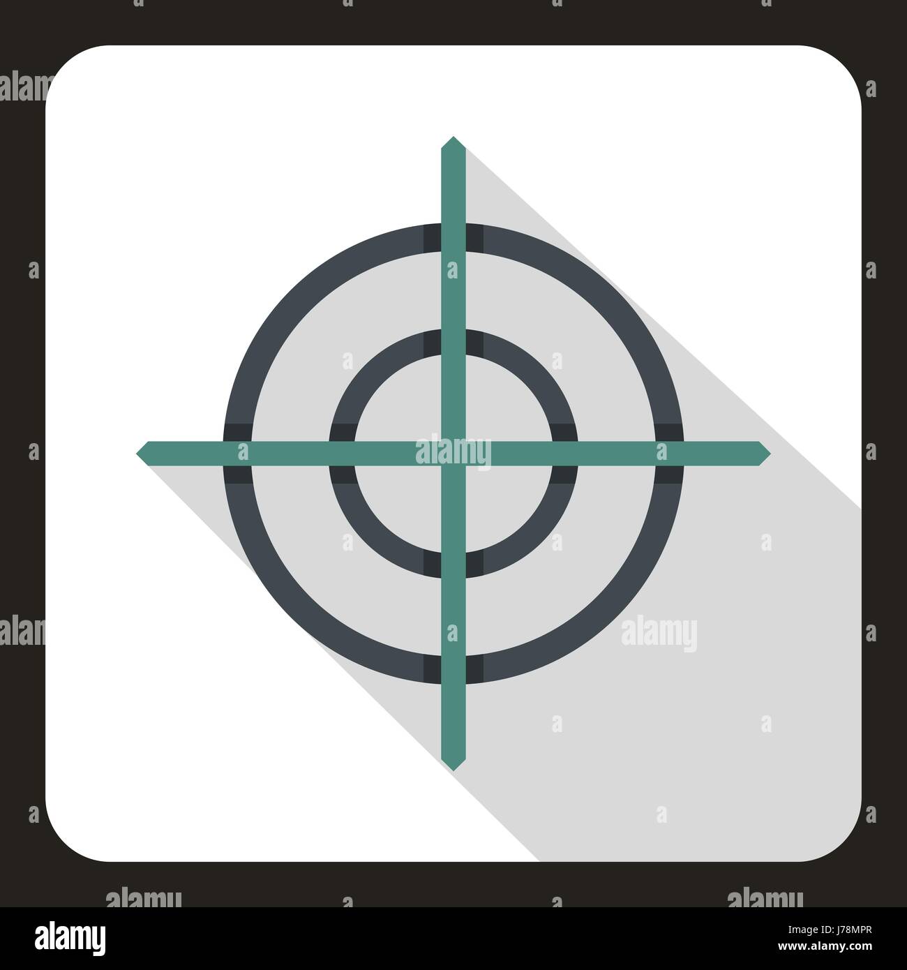 Target crosshair icon in flat style on a white background vector ...