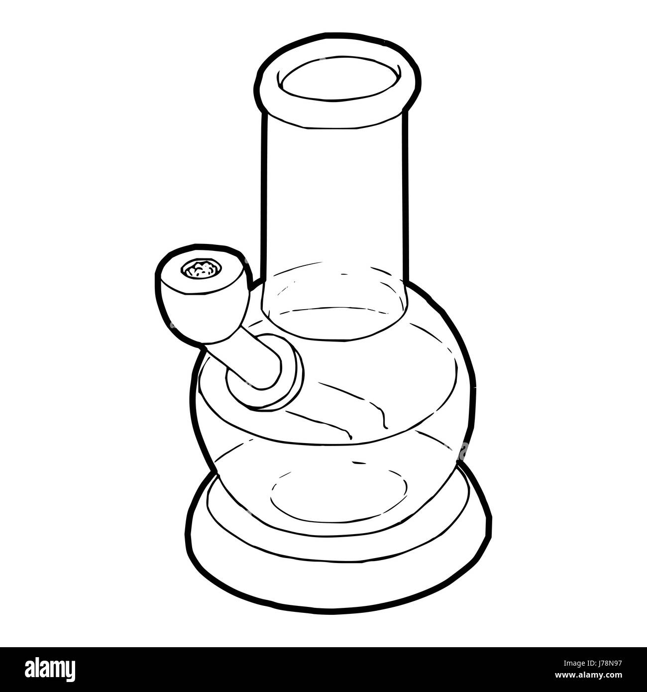 Clear glass bong Black and White Stock Photos & Images - Alamy