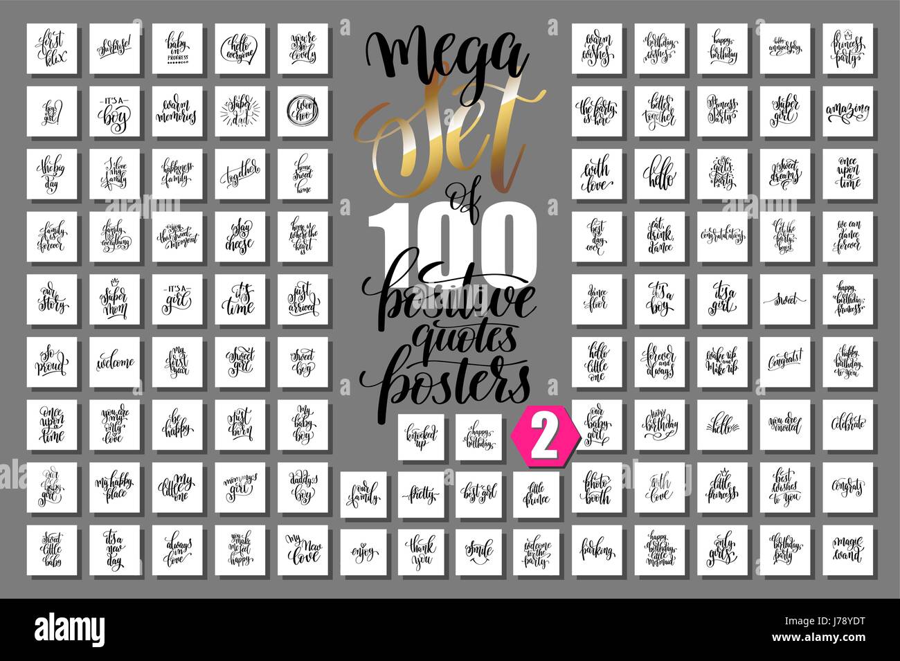 Mega set 100 positive quotes hi-res stock photography and images - Alamy