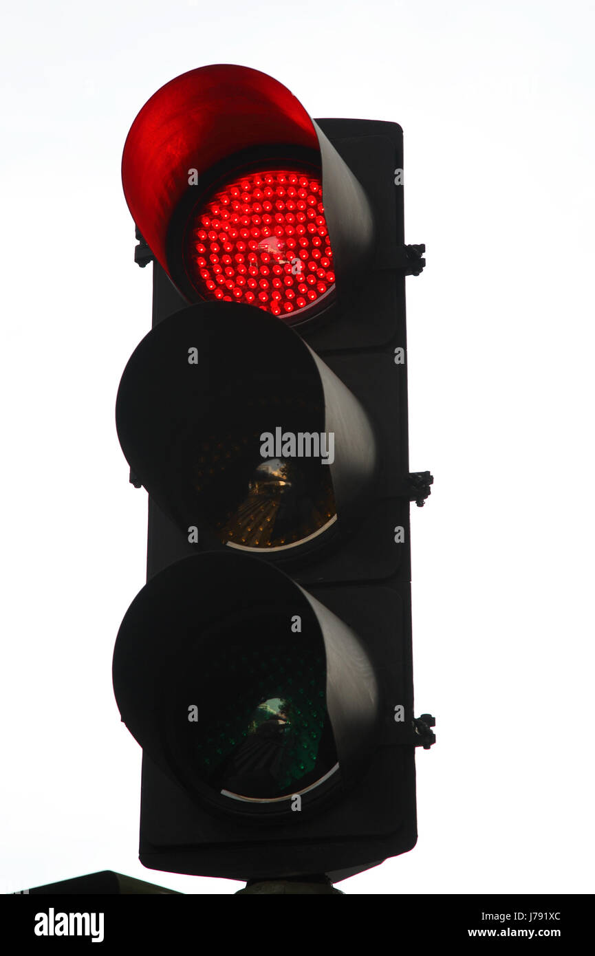 Red traffic light stop prohibit hi-res stock photography and images - Alamy