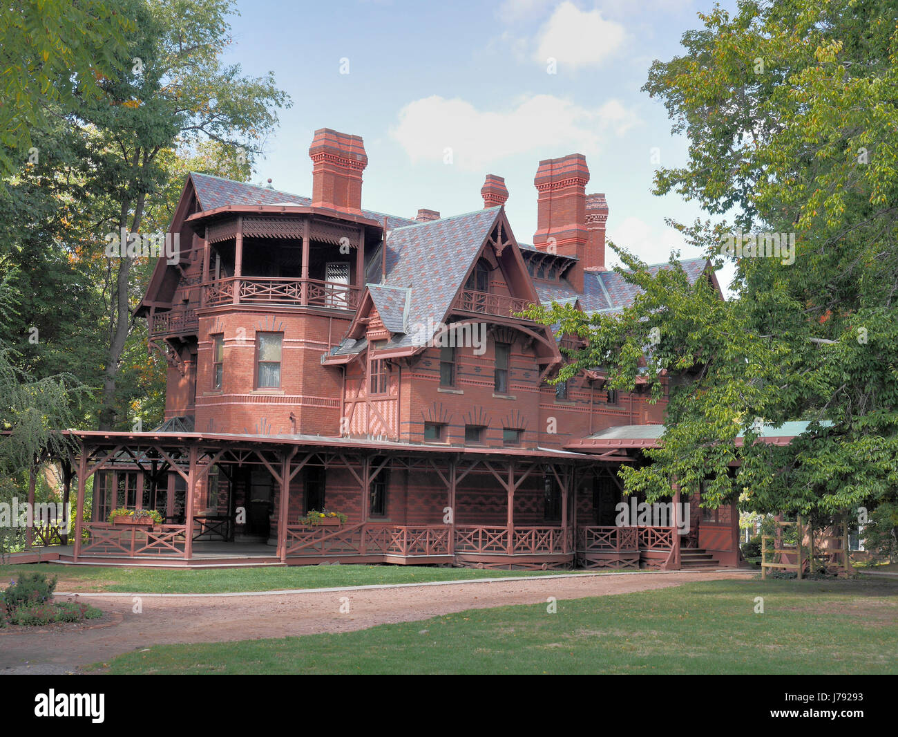 Mark Twain Home in Hartford, Connecticut USA Stock Photo