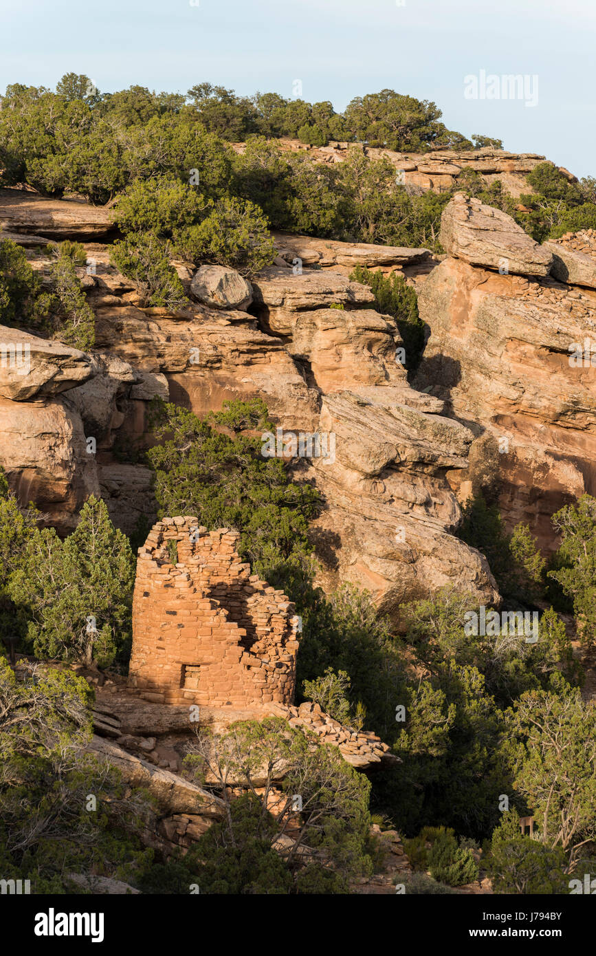 Painted Hand Pueblo at sunset, Canyons of the Ancients National