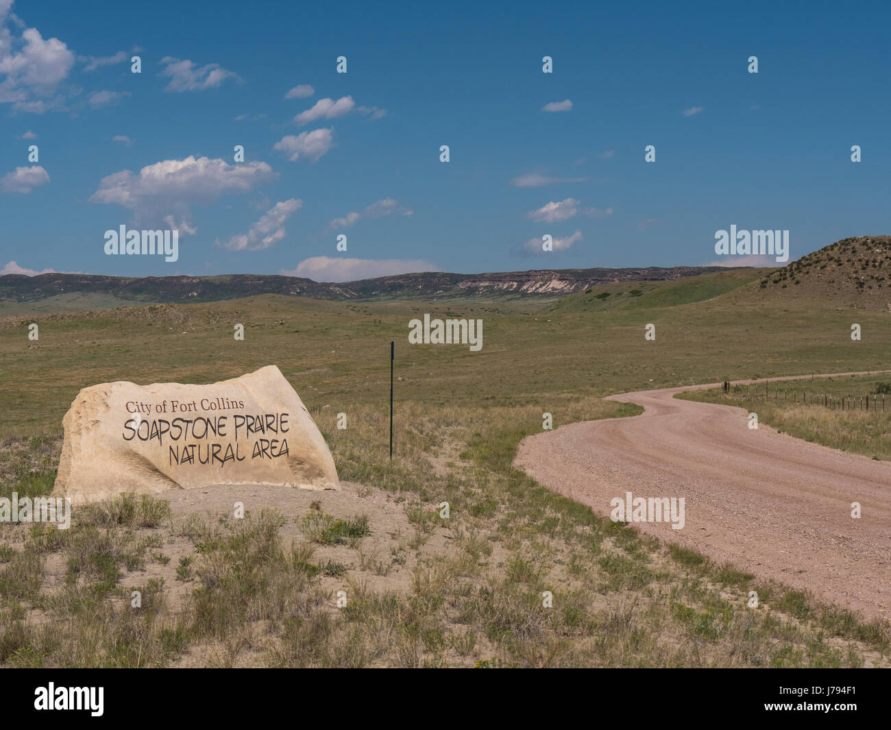 Entrance sign, Soapstone Prairie Natural Area north of Fort Collins
