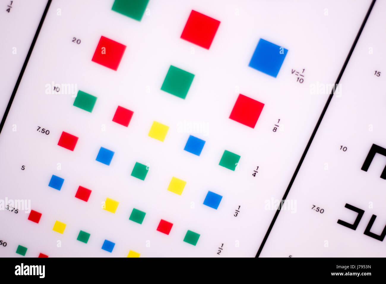 Opticians ophthalmology and optometry eye test chart to test sight and ...