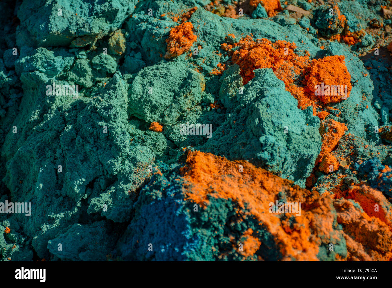 Multi-colored garbage on the ground Stock Photo - Alamy