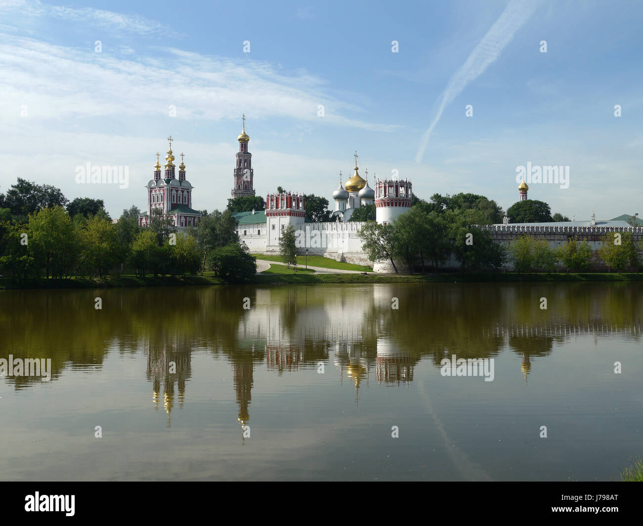 church monastery russia russian convent moscow water church cathedral gilt Stock Photo