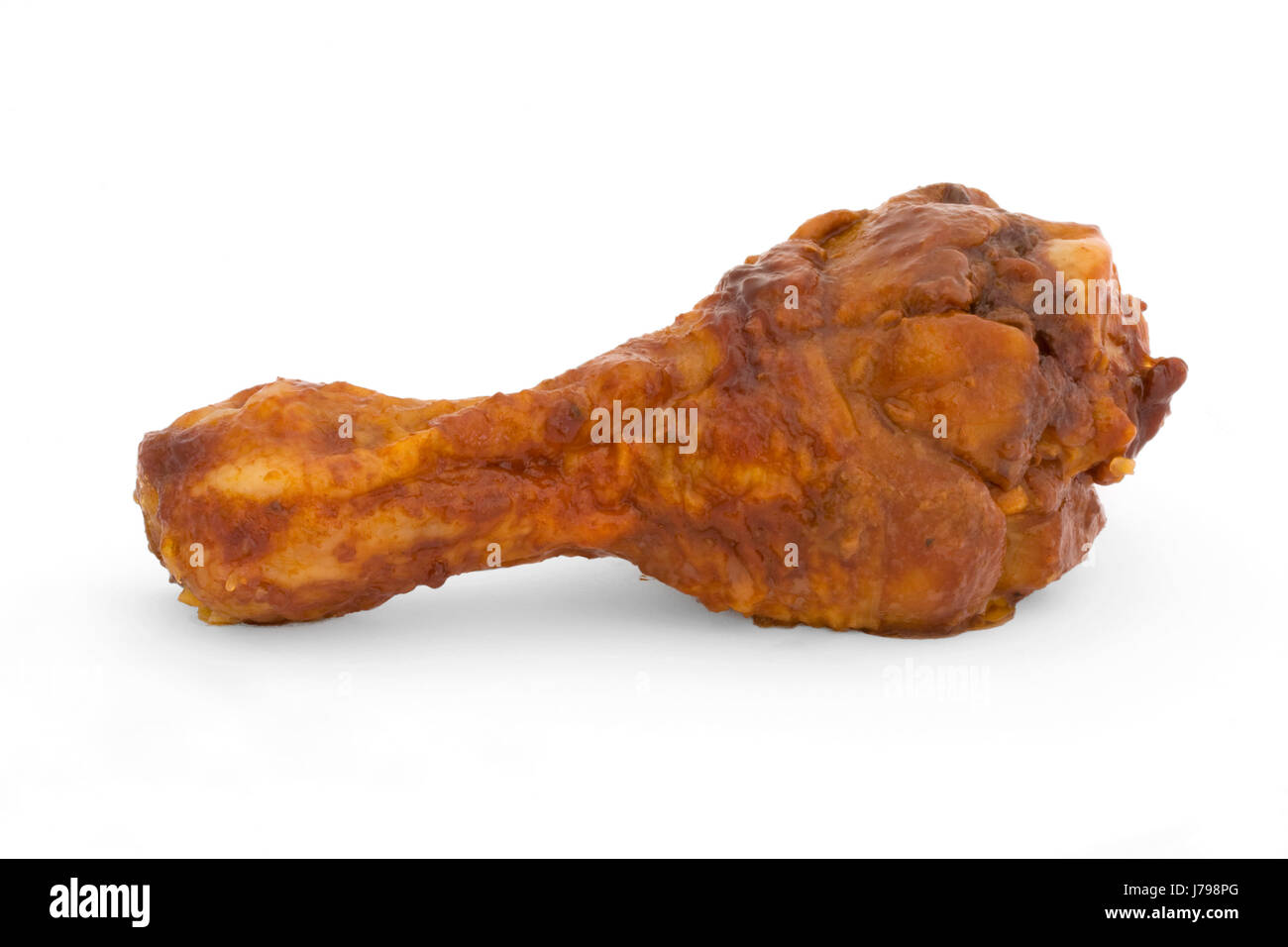 isolated chicken leg grill barbecue bbq bar-b-q drumstick meat restaurant food Stock Photo