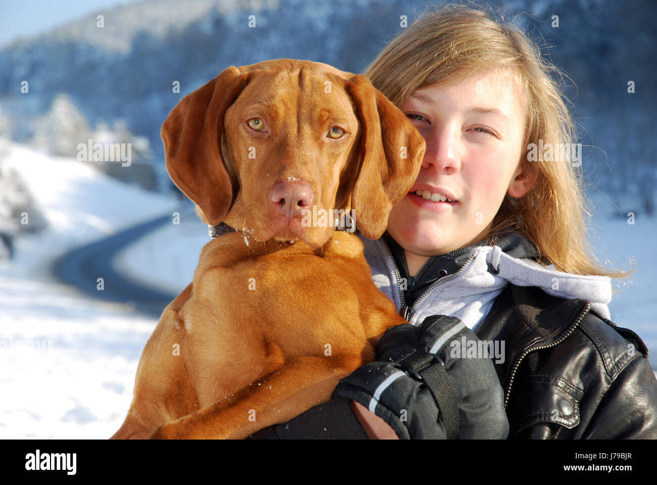 winter portrait Stock Photo