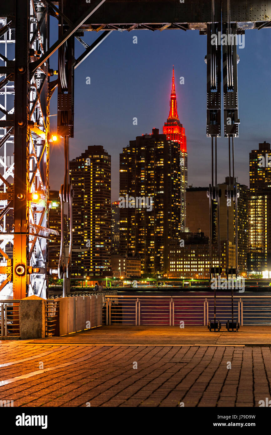 New York Gantry Plaza State Park, Long Island, Queens Stock Photo