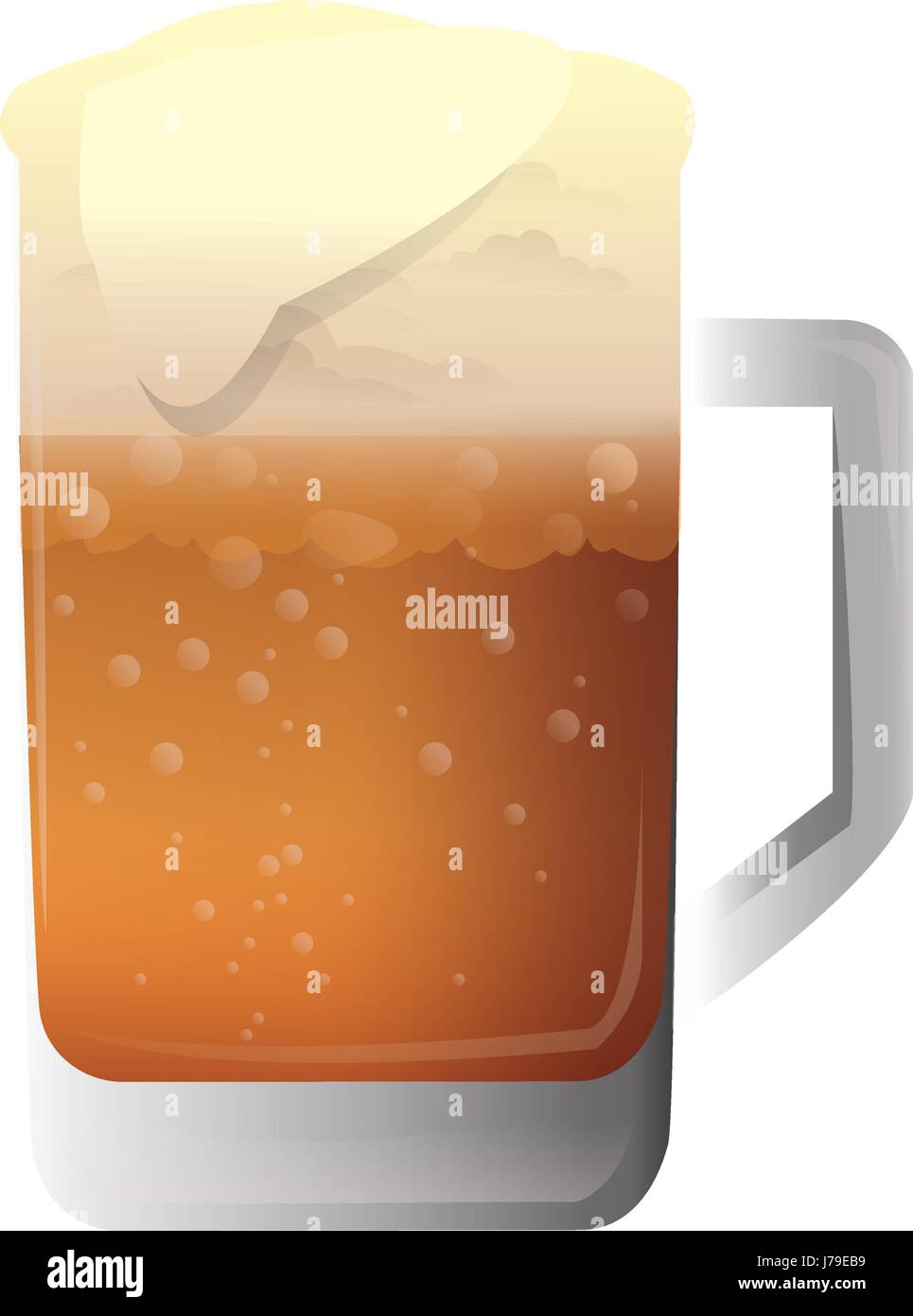 big glass of lager beer from bavaria and munich oktoberfest Stock Vector