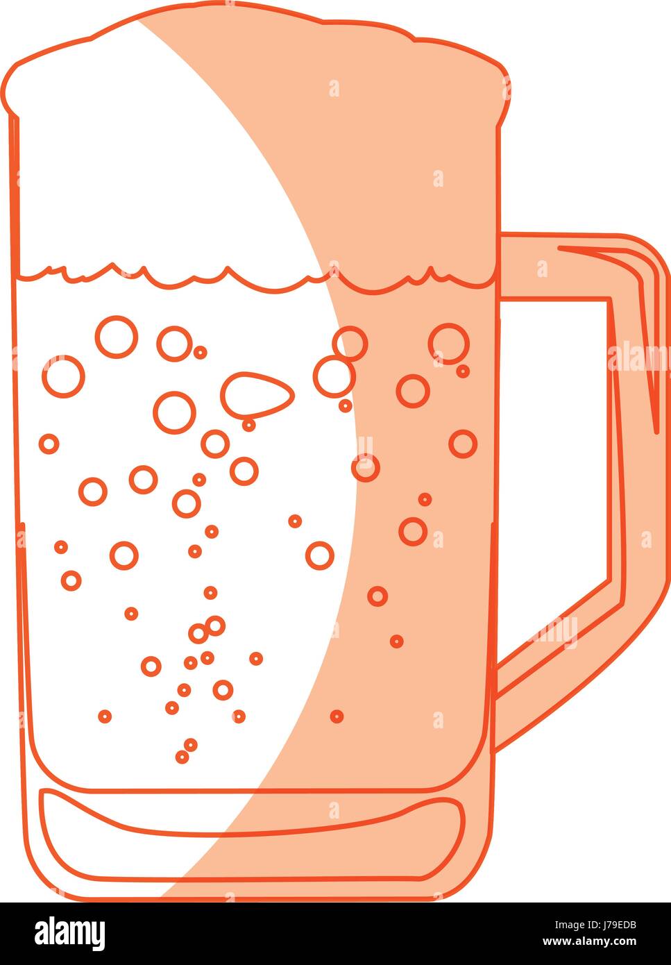 big glass of lager beer from bavaria and munich oktoberfest Stock Vector