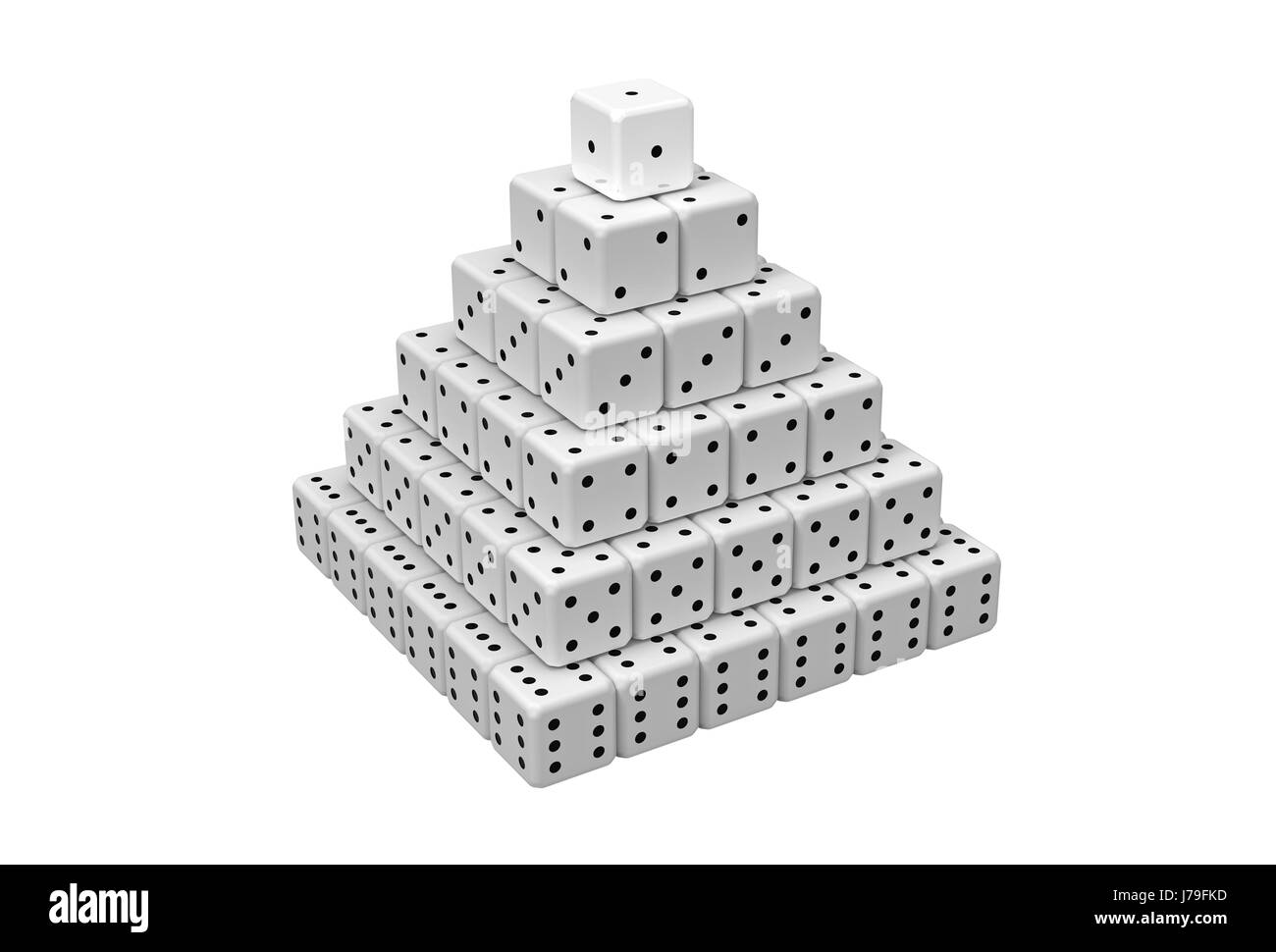 dice component concept cube game puzzle pyramid render 3d dice black component Stock Photo