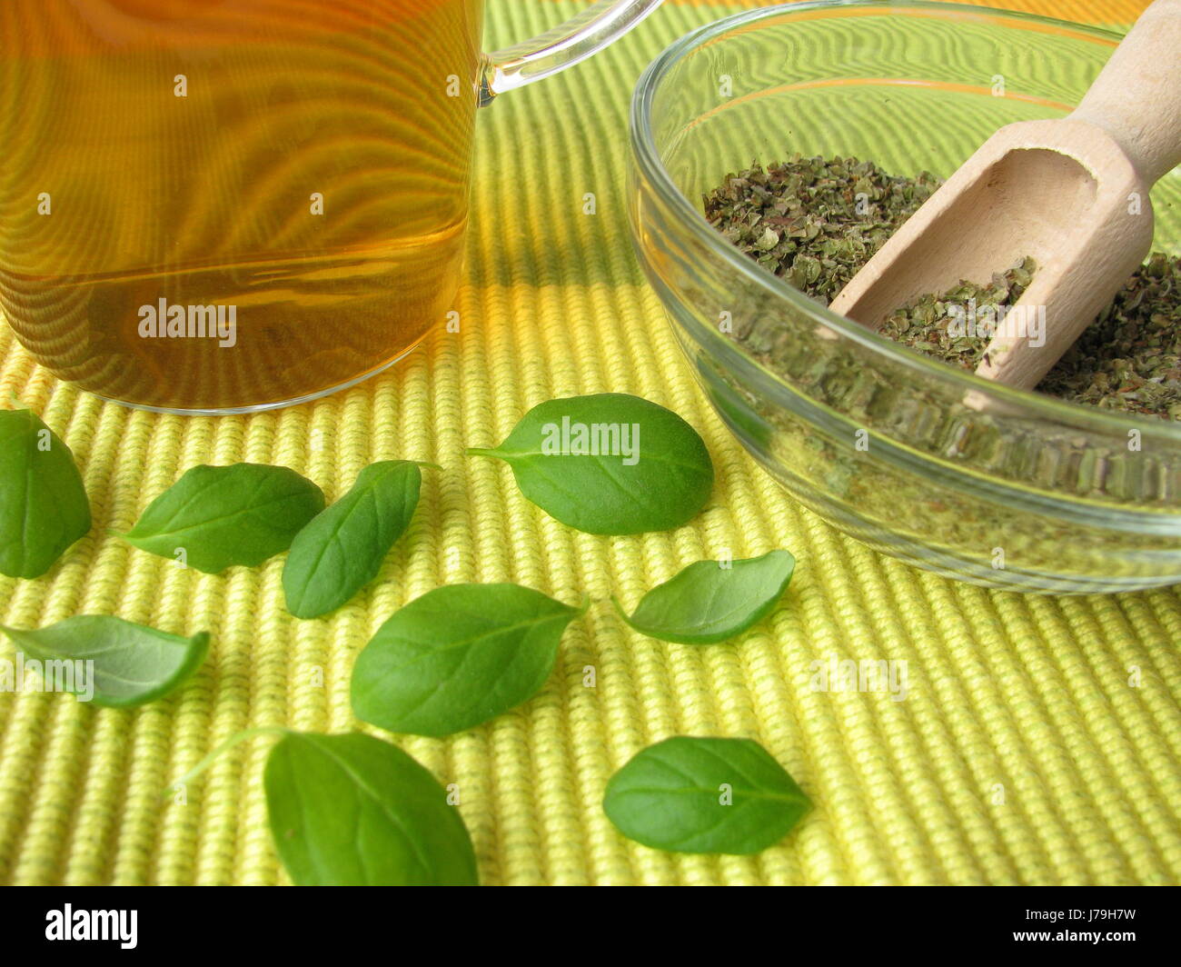 tea with marjoram Stock Photo Alamy