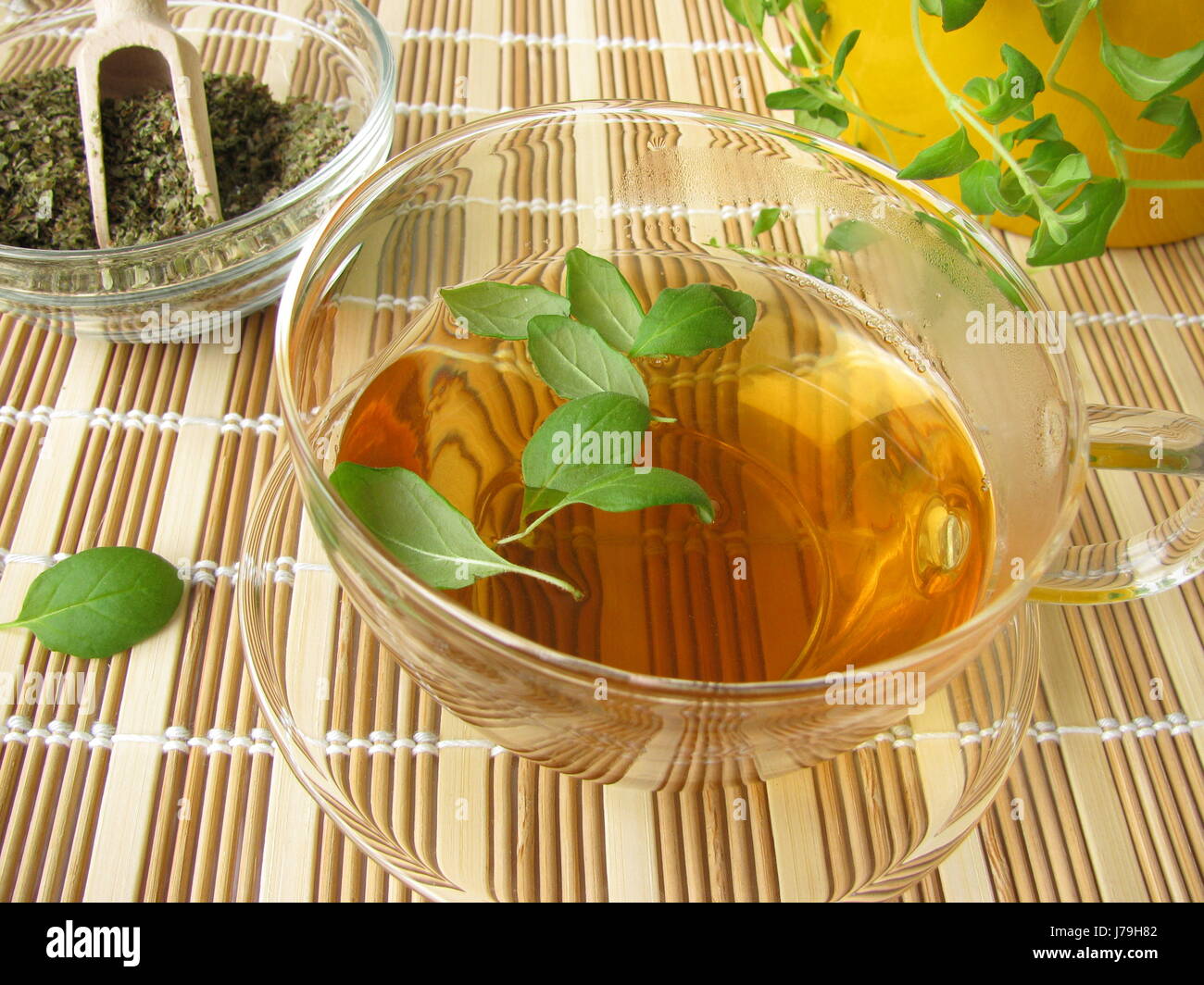 tea with marjoram Stock Photo Alamy