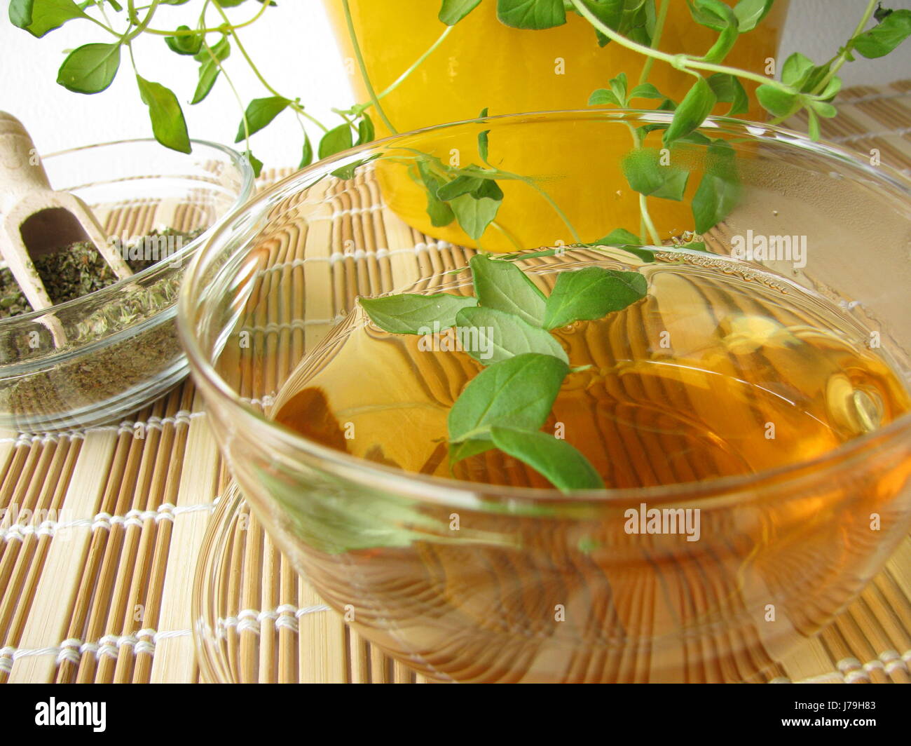 tea with marjoram Stock Photo Alamy