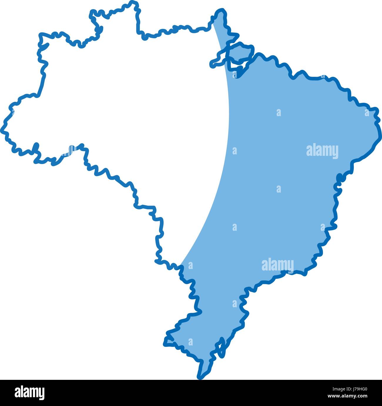 map of brazil cartography geography tourism travel Stock Vector Image