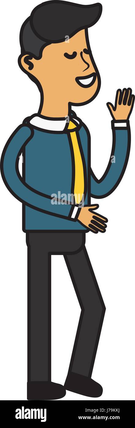 cute man with hairstyle and elegant wear Stock Vector Image & Art - Alamy