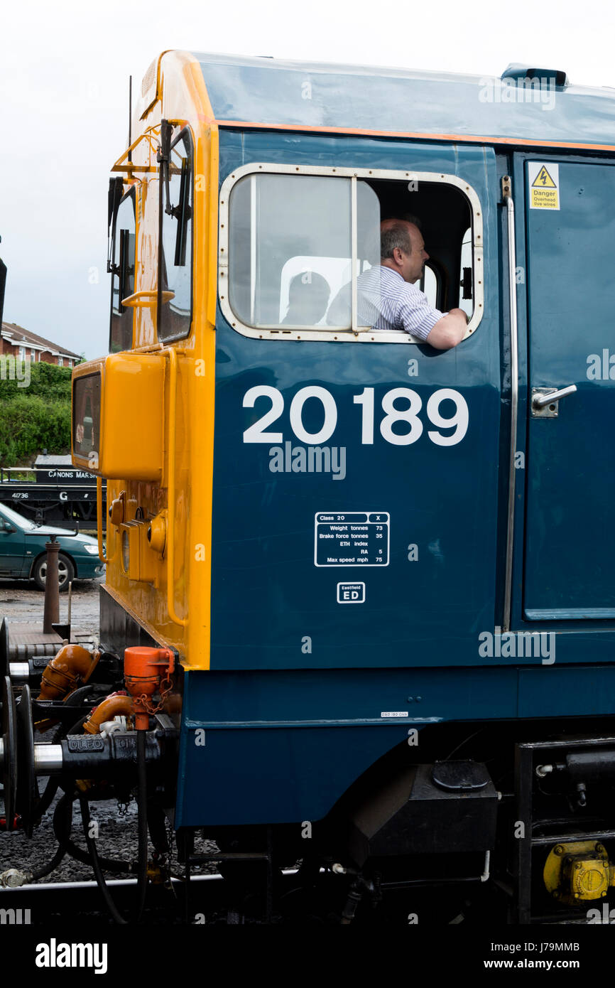 Class 20 diesel locomotive No 20189 at the Severn Valley Railway, Kidderminster, UK Stock Photo