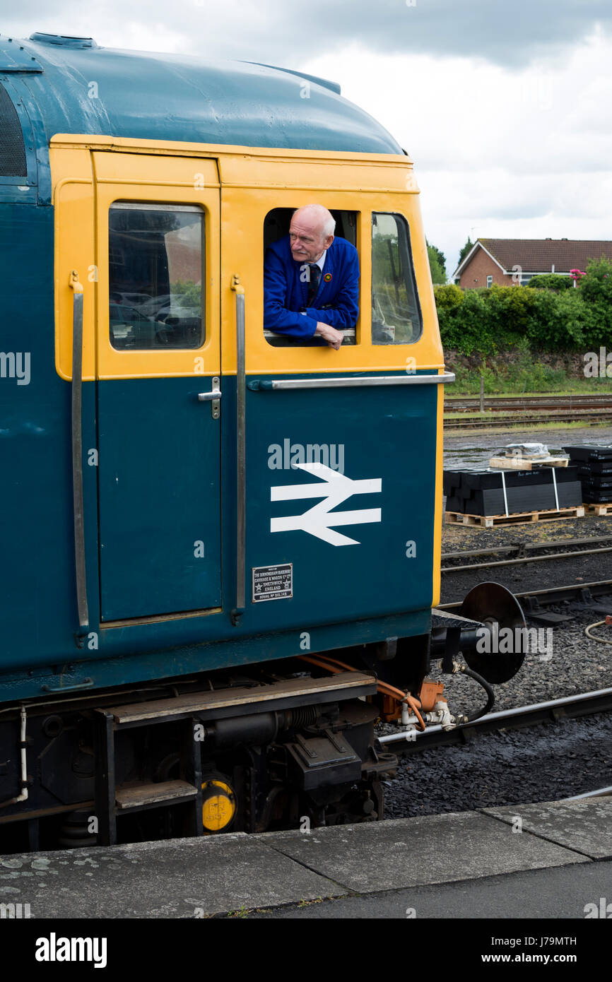 Class 33 diesel locomotive No 33035 at the Severn Valley Railway, Kidderminster, UK Stock Photo