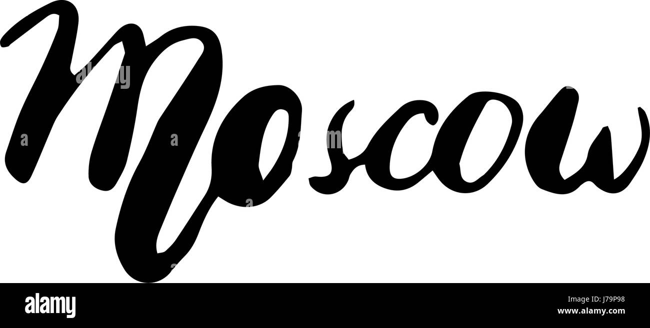Moscow Modern And Stylish Hand Drawn Lettering Hand Painted
