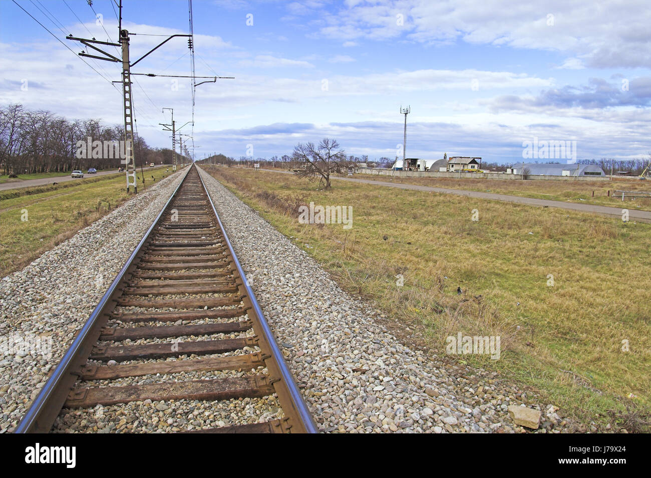 tracks lines railways railway rails landscape scenery countryside ...